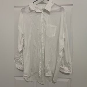 Cotton Oversized White Button Down